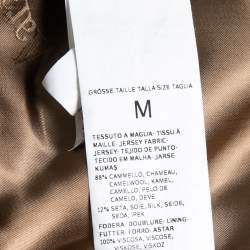 Pre Owned Max Mara Brown Camel Hair & Silk Teddy Bear Icon Coat M