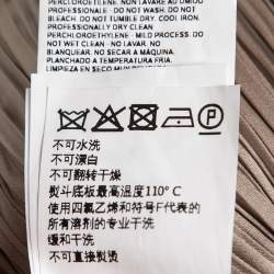 Pre Owned Max Mara Beige Sateen Pleated Pergola Pants S