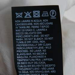 Pre Owned Max Mara Cream Silk-Crepe Belted Cariddi Top S