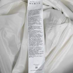 Pre Owned Max Mara Navy Blue Printed Silk & Knit Ponera Midi Dress L