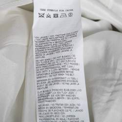 Pre Owned Max Mara Navy Blue Printed Silk & Knit Ponera Midi Dress L