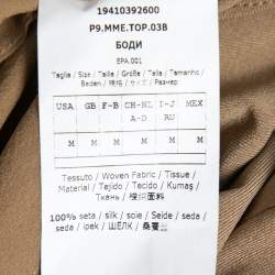 Pre Owned Max Mara Beige Knit Tie Detail Sleeveless Top M