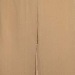 Max Mara Beige Knit & Silk Overlay Trousers M