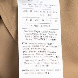 Max Mara Beige Knit & Silk Overlay Trousers M