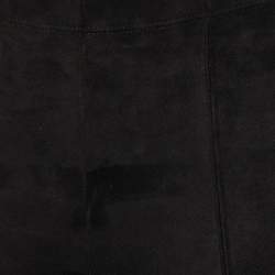 Max Mara Black Faux Suede Leggings S