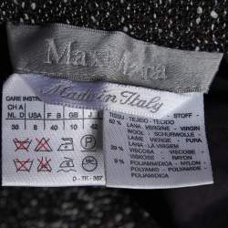 Max Mara Black Textured Wool Maxi Skirt M