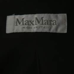 Pre Owned Max Mara Black Patterned Jacquard Single-Breasted Blazer S