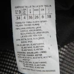 Pre Owned Max Mara Black Patterned Jacquard Single-Breasted Blazer S