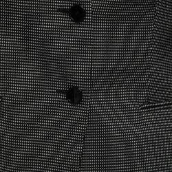 Pre Owned Max Mara Black Patterned Jacquard Single-Breasted Blazer S