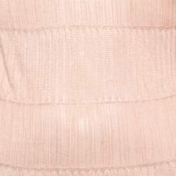 Pre Owned Max Mara Light Pink Stretch-Knit Top & Shrug Set M