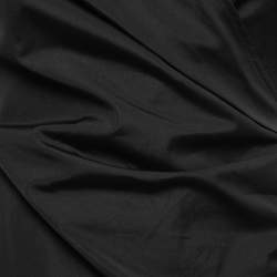 Pre Owned Max Mara Black Cotton Wrap Detail Short Sleeve Dress XS