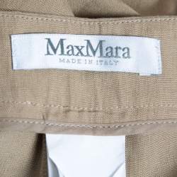 Pre Owned Max Mara Beige Linen Trousers M