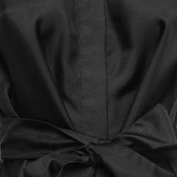 Pre Owned Max Mara Black Silk A line Midi Dress S