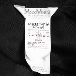 Pre Owned Max Mara Black Silk A line Midi Dress S