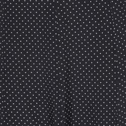 Max Mara Black Polka Dot Printed Silk Midi Skirt XS