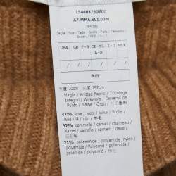 Max Mara Dark Beige Knit Wrap Dover Poncho One Size 