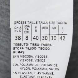 Pre Owned Max Mara Grey Jersey Knit Tailored Trousers M