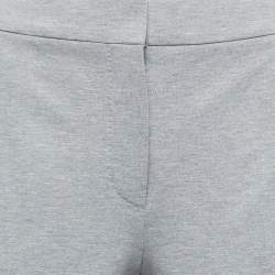 Pre Owned Max Mara Grey Jersey Knit Tailored Trousers M