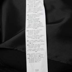 Pre Owned Max Mara Navy Blue Striped Draped Jersey & Crepe Sleeveless Midi Dress M