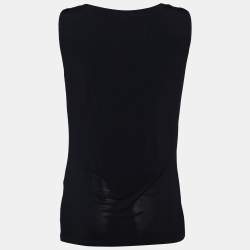 مملوكة مسبقًا Max Mara Studio Black Jersey Sleeveless Tank Top M