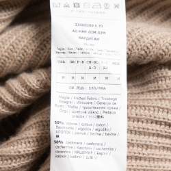 Max Mara Beige Cotton & Cashmere Open Front Knit Cardigan M