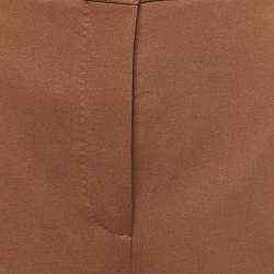 Pre Owned Max Mara Brown Knit Wide Leg Trousers L