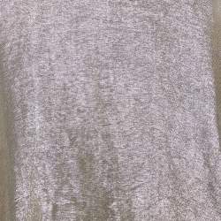 Pre Owned Max Mara Gold Lurex Silk Top L