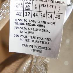 Pre Owned Max Mara Gold Lurex Silk Top L