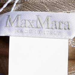 Pre Owned Max Mara Gold Lurex Silk Top L