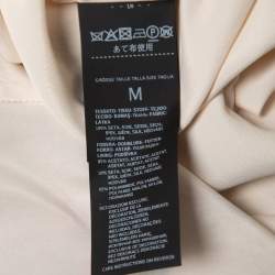 Pre Owned Max Mara Cream Embellished Floral Printed Silk Tie Detail Maxi Kaftan M