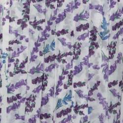 Pre Owned Max Mara White Floral Printed Georgette Oreste Maxi Skirt M