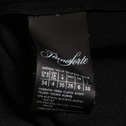 Pre Owned Max Mara Black Crepe Ruffle Detail Maxi Skirt S