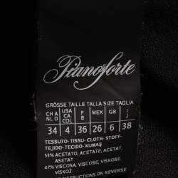 Pre Owned Max Mara Black Crepe Ruffle Detail Maxi Skirt S