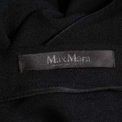 Pre Owned Max Mara Black Crepe Ruffle Detail Maxi Skirt S
