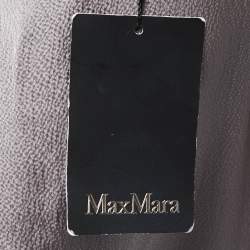 Pre Owned Max Mara Grey/Cream Silk & Crepe Bow Detailed Sleeveless Jumpsuit M