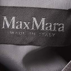 Pre Owned Max Mara Grey/Cream Silk & Crepe Bow Detailed Sleeveless Jumpsuit M