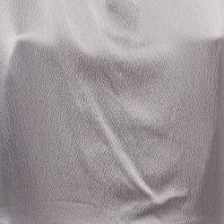 Pre Owned Max Mara Grey/Cream Silk & Crepe Bow Detailed Sleeveless Jumpsuit M