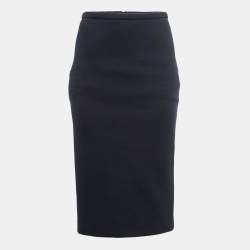 Max Mara Navy Blue Knit Pencil Skirt S