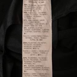 Max Mara Black Crepe & Knit Wrap Effect Midi Dress XS