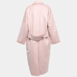 Max Mara Light Pink Cashmere Single Breasted Long Coat M