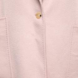Max Mara Light Pink Cashmere Single Breasted Long Coat M