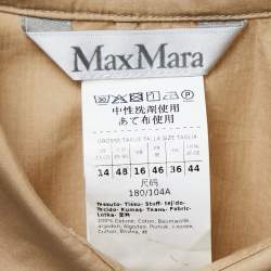Pre Owned Max Mara Beige Cotton Belted Shirt M