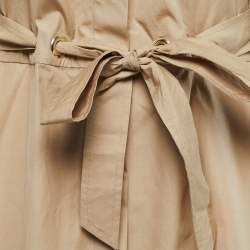 Pre Owned Max Mara Beige Cotton Belted Shirt M