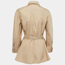 Pre Owned Max Mara Beige Cotton Belted Shirt M