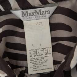 Pre Owned Max Mara White All-Over Print Cotton Button Front Long Sleeve Shirt L