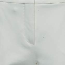 Max Mara White Jersey Knit Tapered Trousers XL