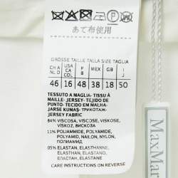 Max Mara White Jersey Knit Tapered Trousers XL