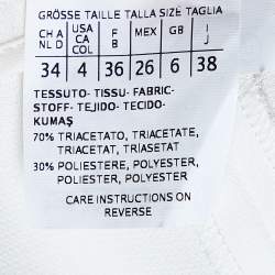 Max Mara White Crepe Contrast Detail Palazzo Pants M