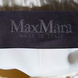 Max Mara Cream Textured Button Front Short Jacket M