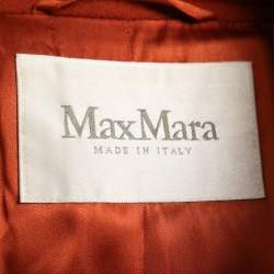 Max Mara Rust Orange Wool Coat XS